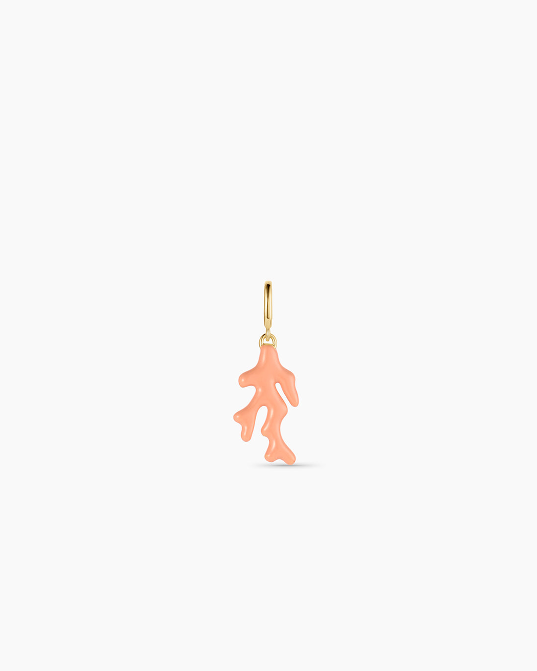 Coral Parker Charm || option::18K Gold Plated, Coral Enamel