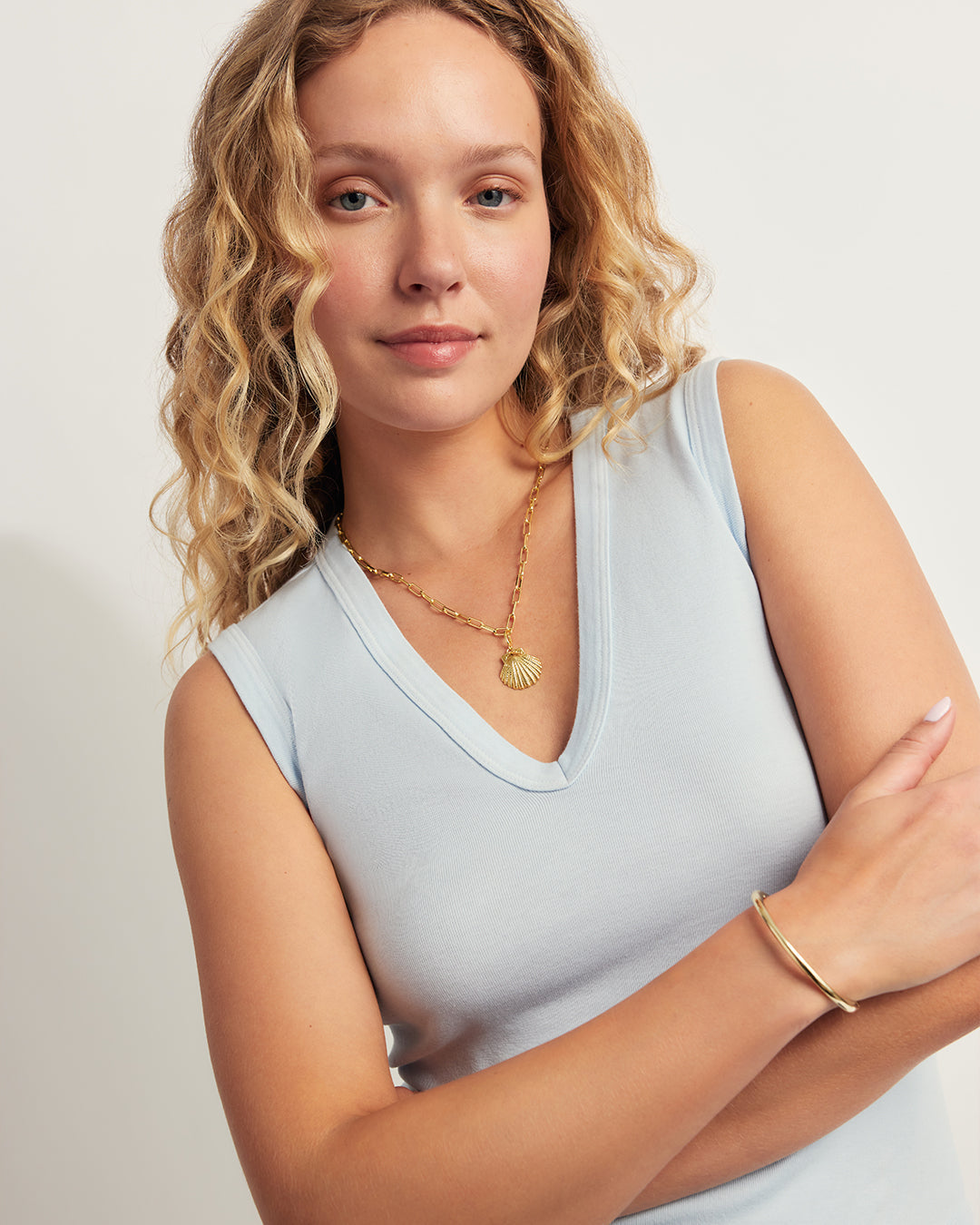 Gold Scallop Shell Parker Charm || option::18K Gold Plated