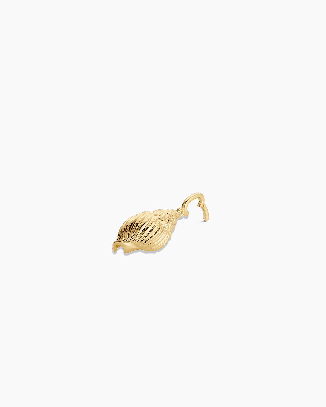 Gold Tulip Shell Parker Charm || option::18K Gold Plated