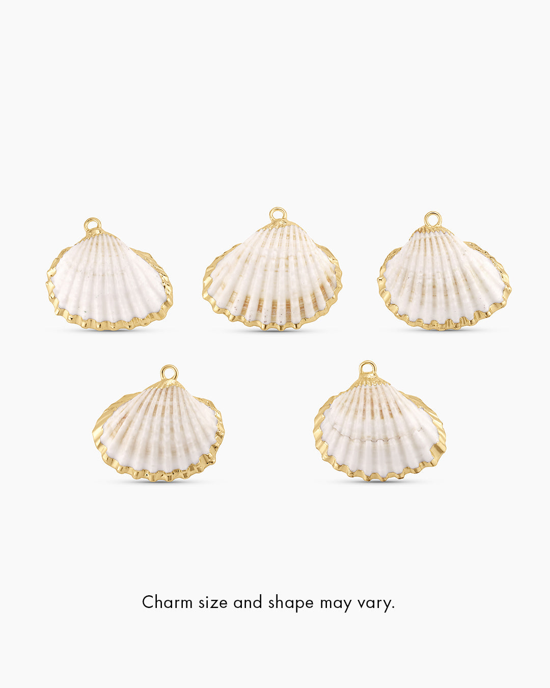 Scallop Shell Parker Charm || option::18K Gold Plated