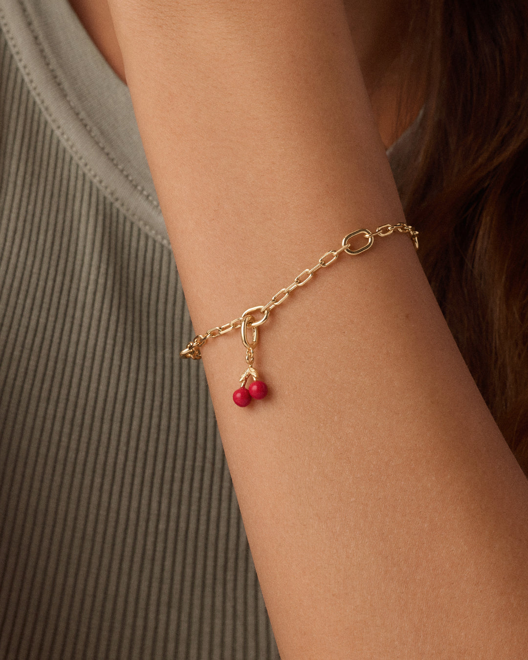 Cherry Parker Charm || option::18K Gold Plated