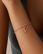 Airplane Parker Charm || option::18K Gold Plated
