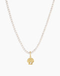 Shell Pearl Charm Necklace || option::18K Gold Plated