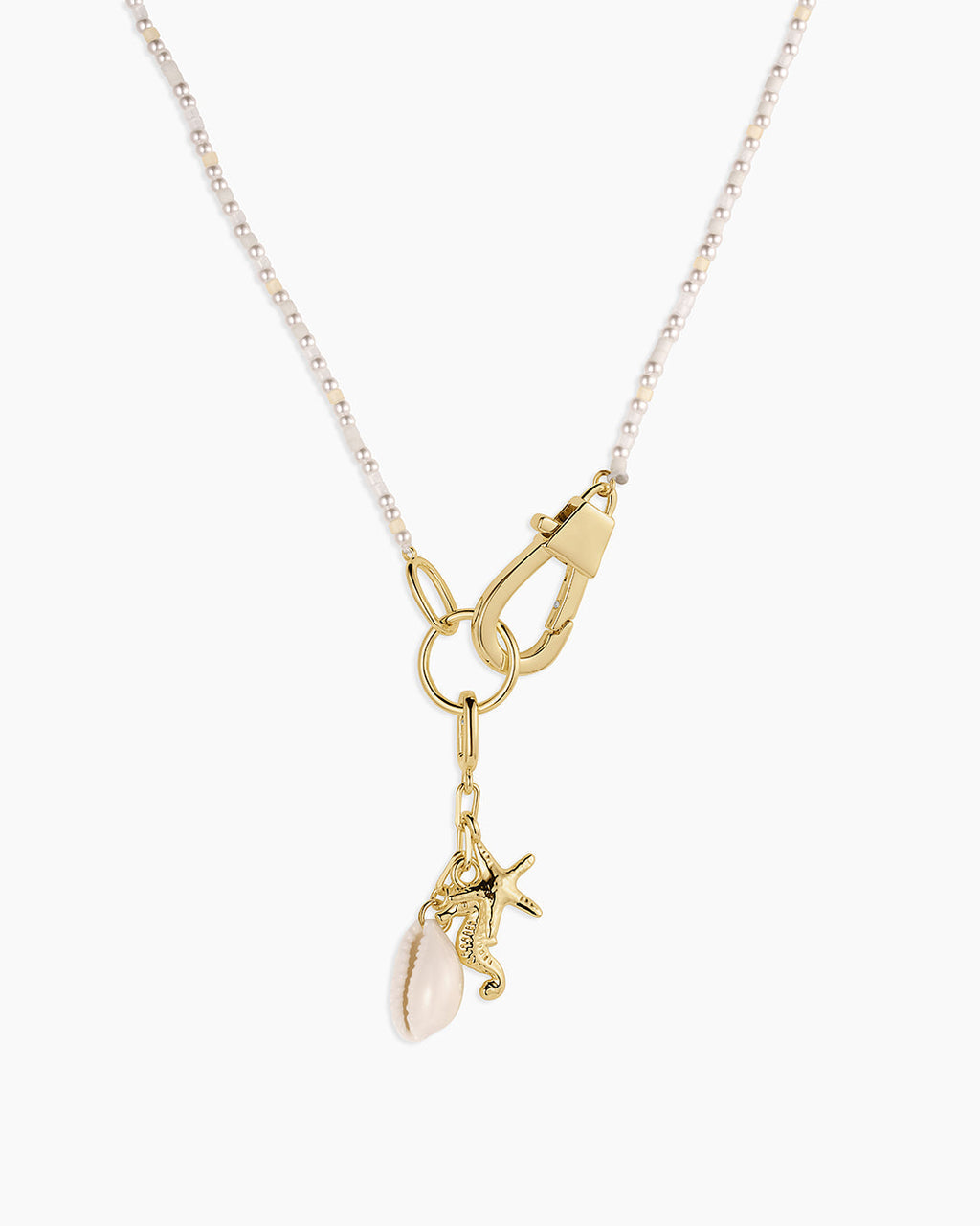 Ocean Cluster Charm Necklace || option::18K Gold Plated