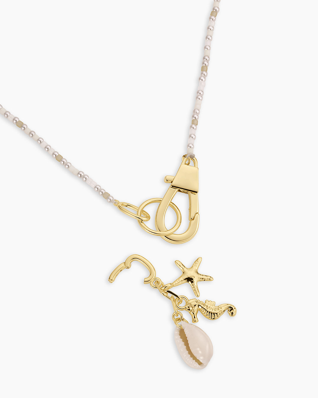Ocean Cluster Charm Necklace || option::18K Gold Plated