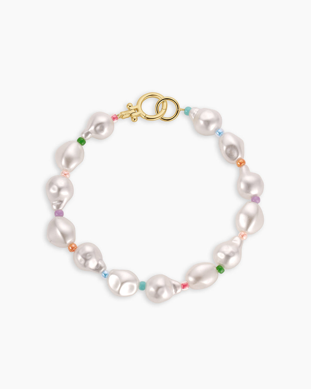 Pearl Rainbow Cove Bracelet || option::18K Gold Plated