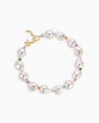 Pearl Rainbow Cove Bracelet || option::18K Gold Plated