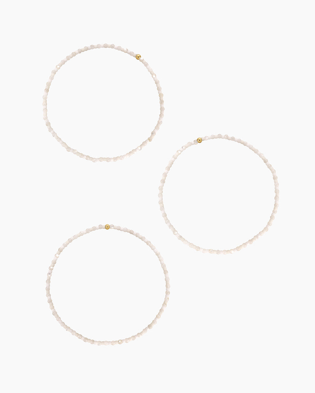 Harbor Bracelet Set || option::18K Gold Plated, Mother of Pearl