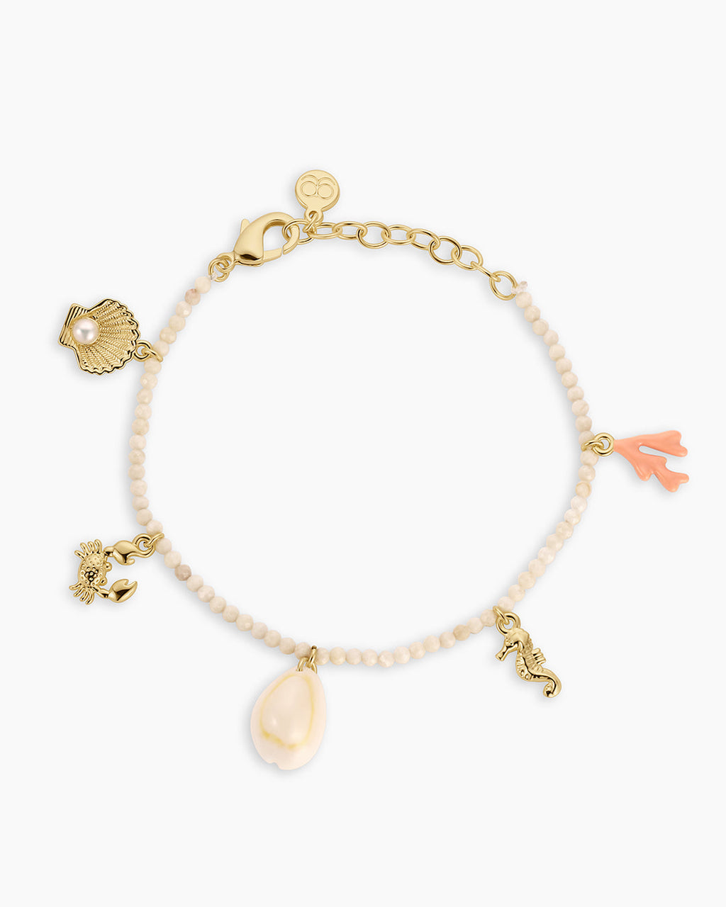 Ocean Mini Charm Bracelet || option::18K Gold Plated