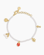 Lucky Mini Charm Bracelet || option::18K Gold Plated
