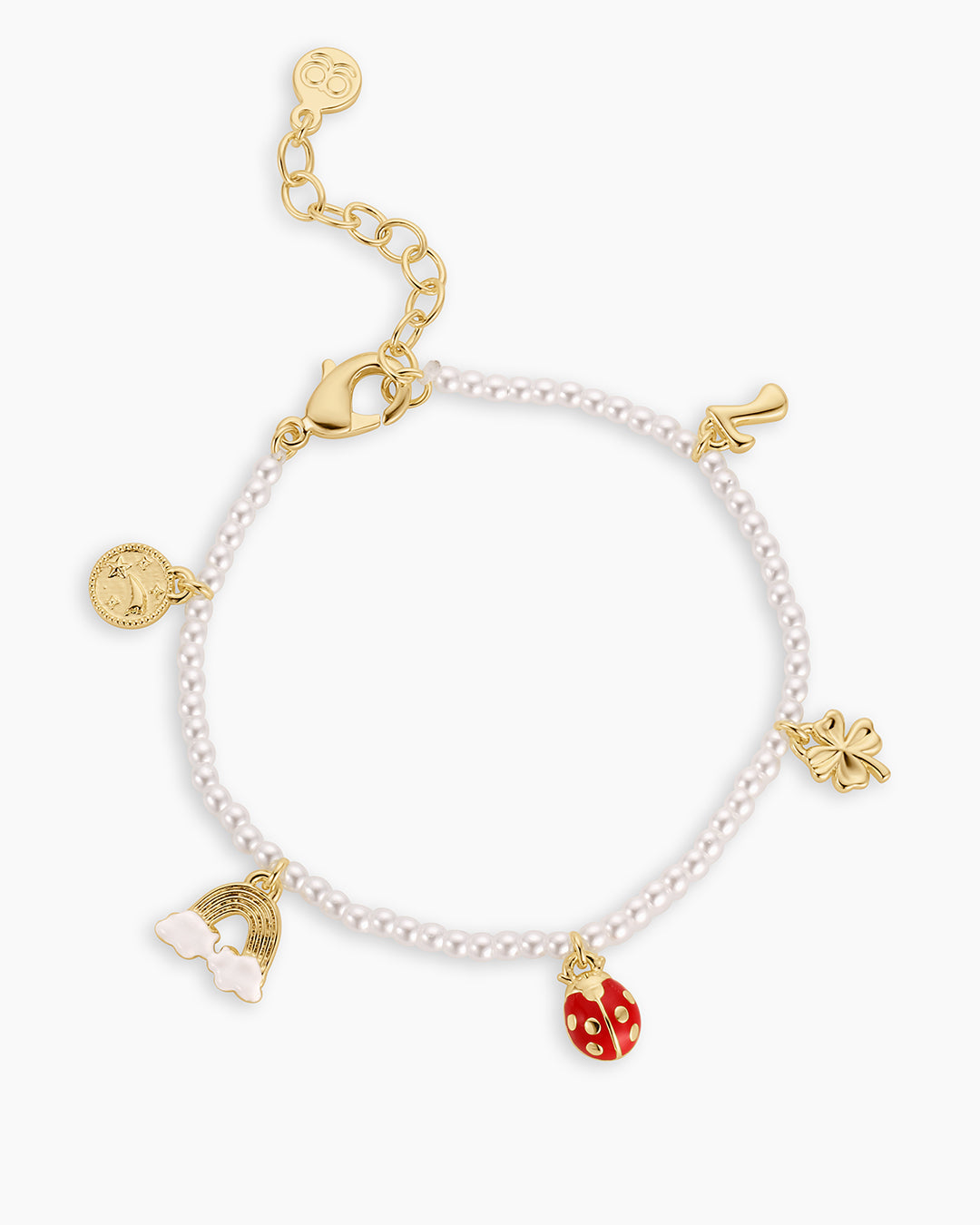 Lucky Mini Charm Bracelet || option::18K Gold Plated