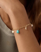 Western Mini Charm Bracelet || option::18K Gold Plated