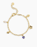 Connection Mini Charm Bracelet || option::18K Gold Plated