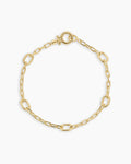Parker Charm Link Bracelet || option::18K Gold Plated