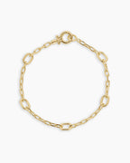 Parker Charm Link Bracelet || option::18K Gold Plated