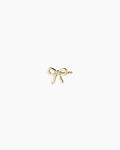 Diamond Put a Bow on it Single Stud || option::14K Solid Gold