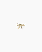 Diamond Put a Bow on it Single Stud || option::14K Solid Gold