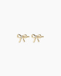 Diamond Put a Bow on it Studs || option::14K Solid Gold