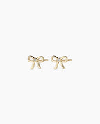 Diamond Put a Bow on it Studs || option::14K Solid Gold