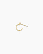 Lab Grown Diamond Circle Stud Single Huggie || option::14K Solid Gold