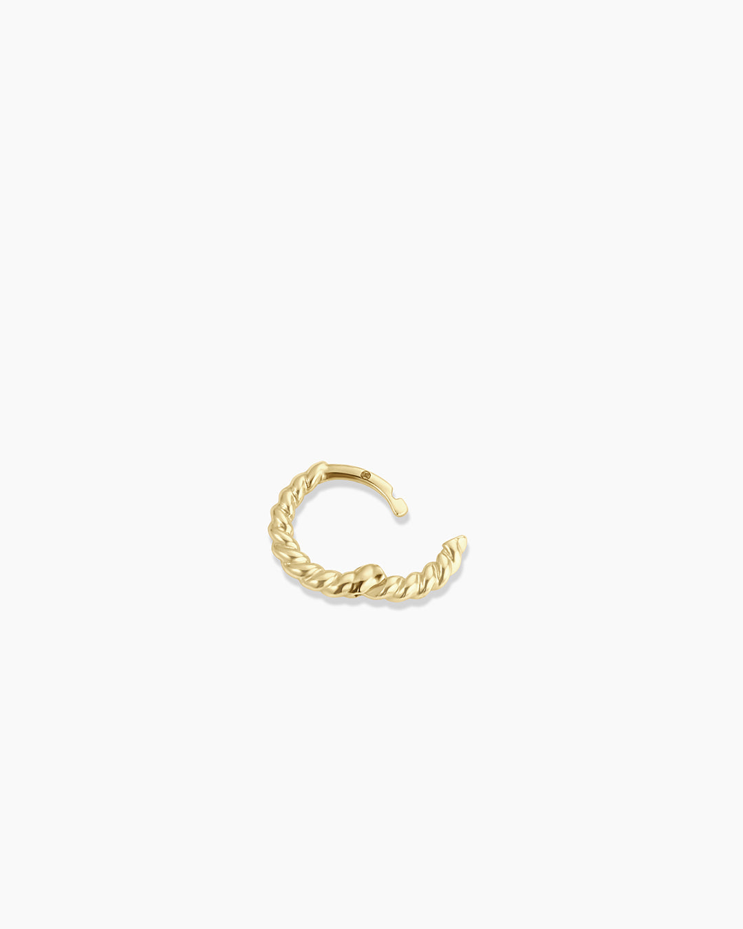 14K Gold Crew Single Huggie 8 mm || option::14K Solid Gold