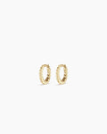 14K Gold Crew Huggies 8mm || option::14K Solid Gold