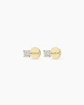 Lab Grown Diamond Solitaire Flat Back Studs || option::14k Solid Gold