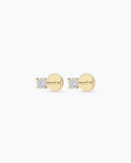 Lab Grown Diamond Solitaire Flat Back Studs || option::14k Solid Gold