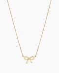 Diamond Put a Bow on it Necklace || option::14K Solid Gold