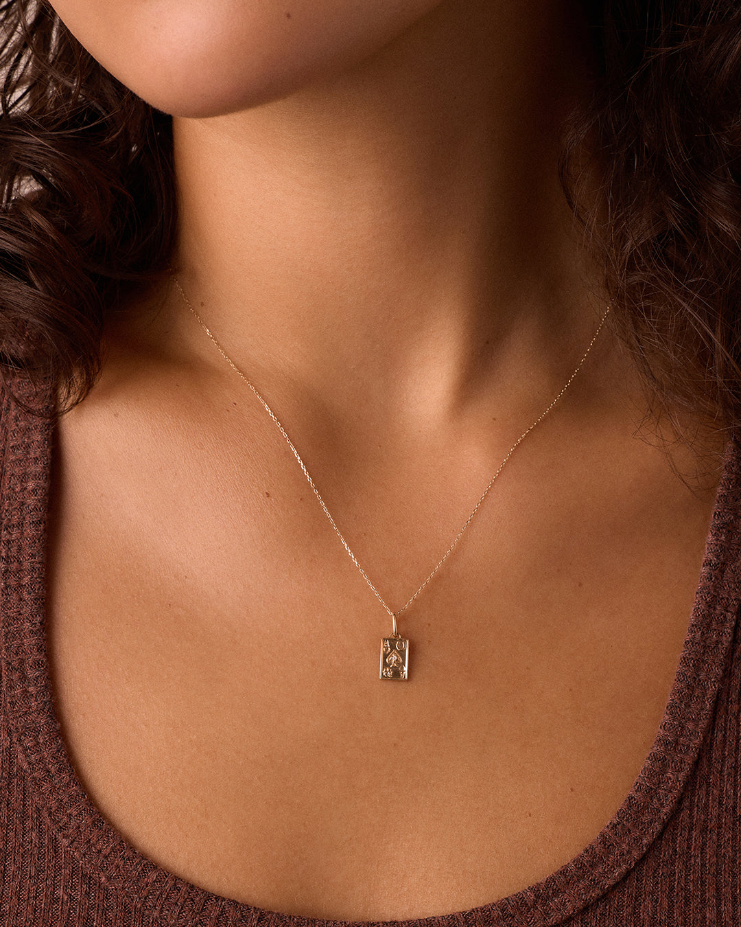 Diamond Ace Charm || option::14K Solid Gold