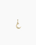 Diamond Crescent Charm || option::14K Solid Gold