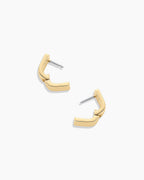 Rose Wrap Huggies || option::18K Gold Plated