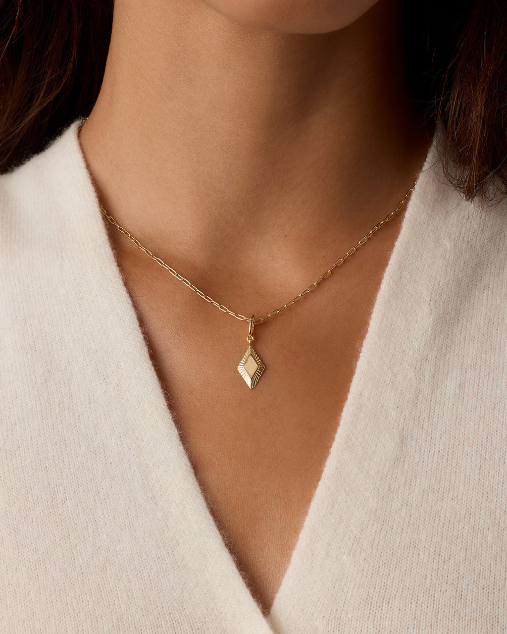 Diamond Parker Charm || option::18K Gold Plated
