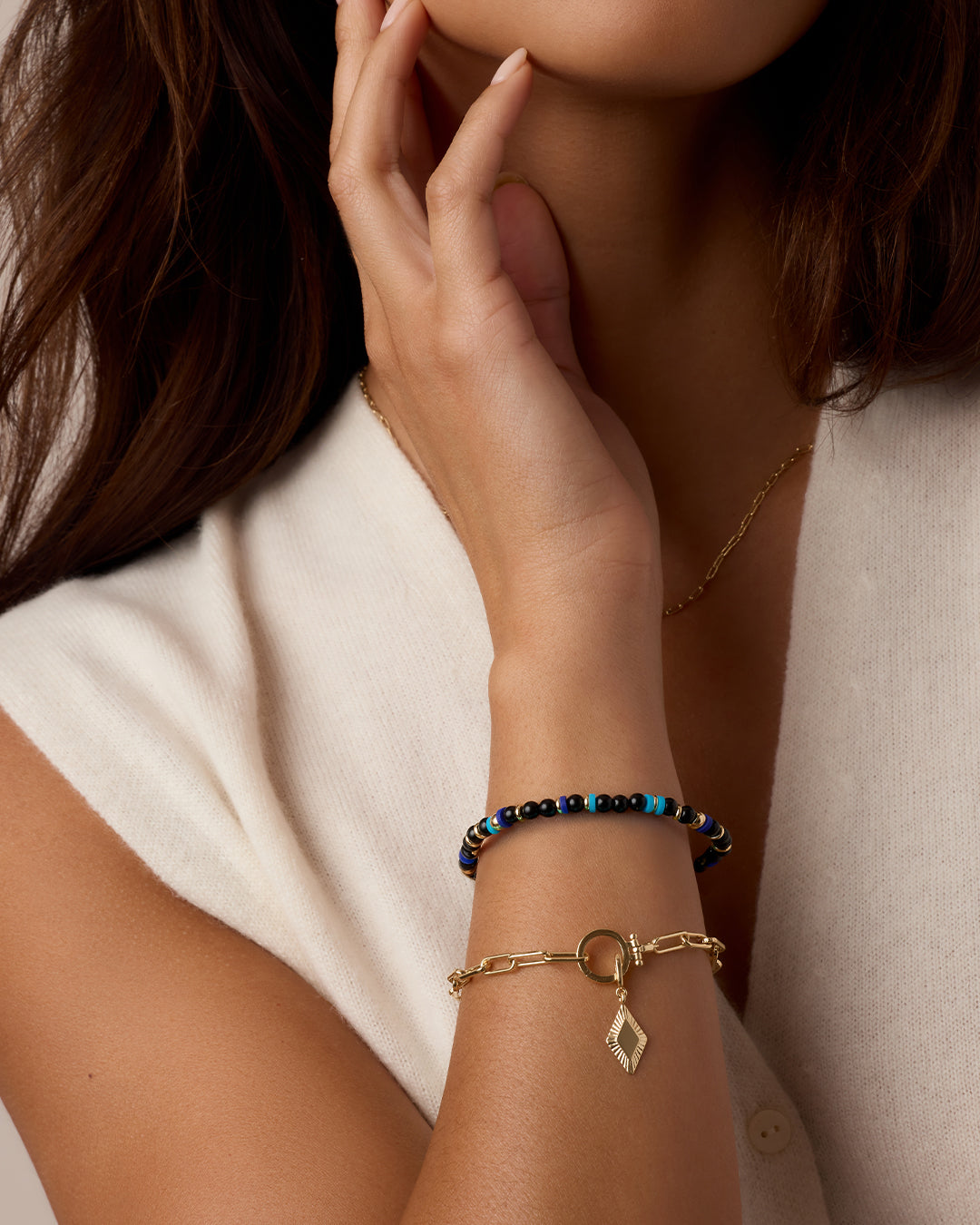 Diamond Parker Charm || option::18K Gold Plated