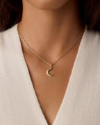 Crescent Parker Charm || option::18K Gold Plated