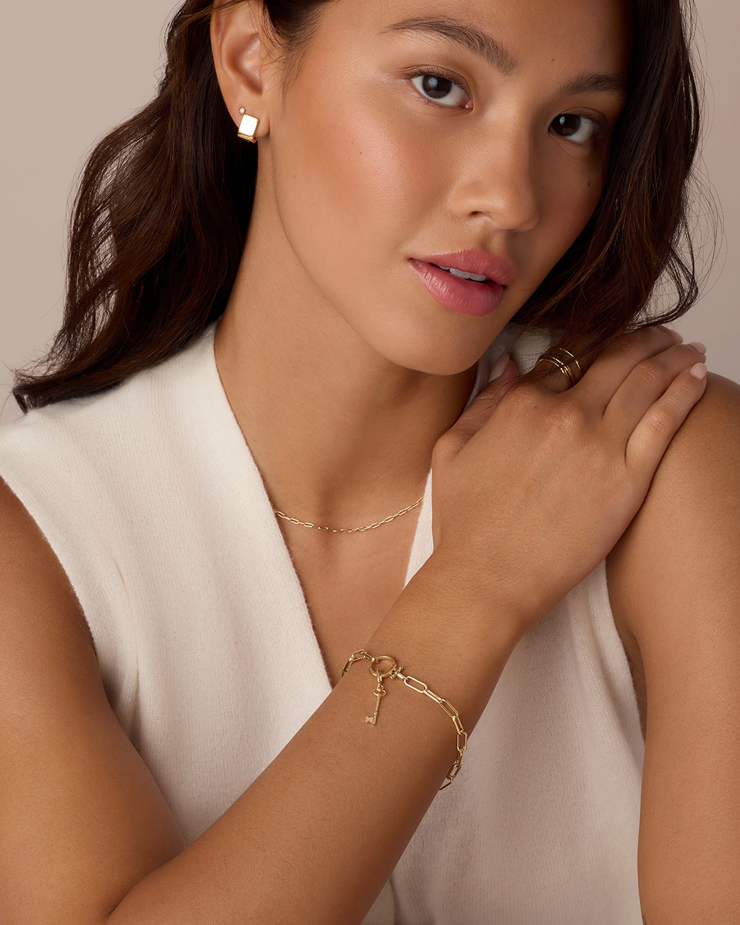 Key Parker Charm || option::18K Gold Plated