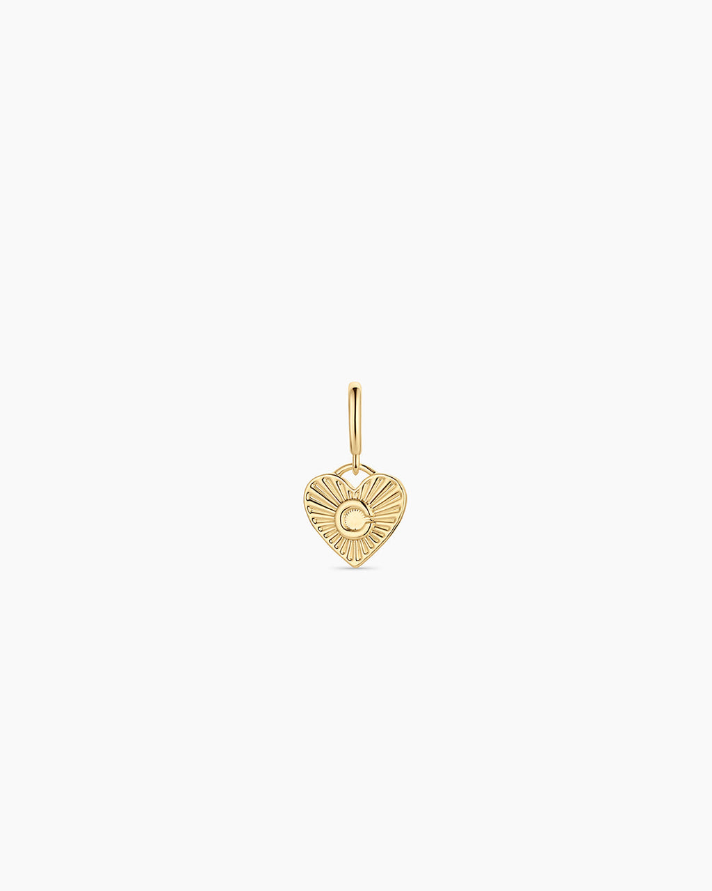 Vintage Heart Alphabet Parker Charm - C || option::18K Gold Plated, C