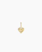 Vintage Heart Alphabet Parker Charm - D || option::18K Gold Plated, D