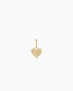 Vintage Heart Alphabet Parker Charm - F || option::18K Gold Plated, F