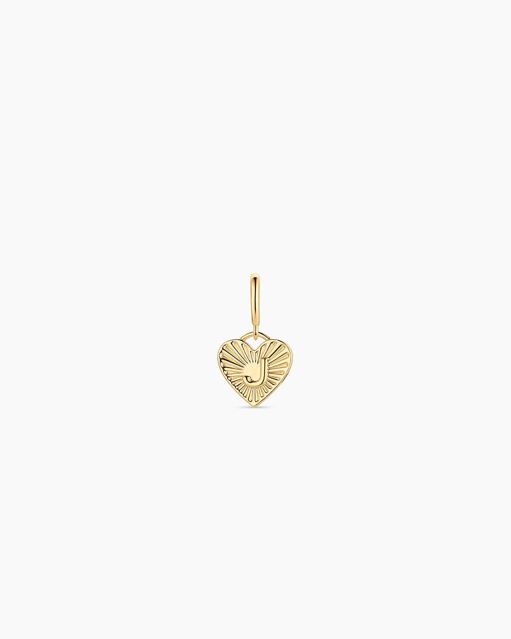 Vintage Heart Alphabet Parker Charm - J || option::18K Gold Plated, J