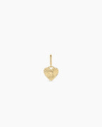 Vintage Heart Alphabet Parker Charm - R || option::18K Gold Plated, R