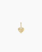 Vintage Heart Alphabet Parker Charm - V || option::18K Gold Plated, V