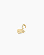 Vintage Heart Alphabet Parker Charm - W || option::18K Gold Plated, W