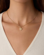 Vintage Heart Alphabet Parker Charm - A || option::18K Gold Plated, A