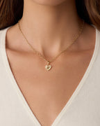 Vintage Heart Alphabet Parker Charm - B || option::18K Gold Plated, B