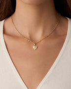 Vintage Heart Alphabet Parker Charm - C || option::18K Gold Plated, C