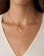 Vintage Heart Alphabet Parker Charm - E || option::18K Gold Plated, E