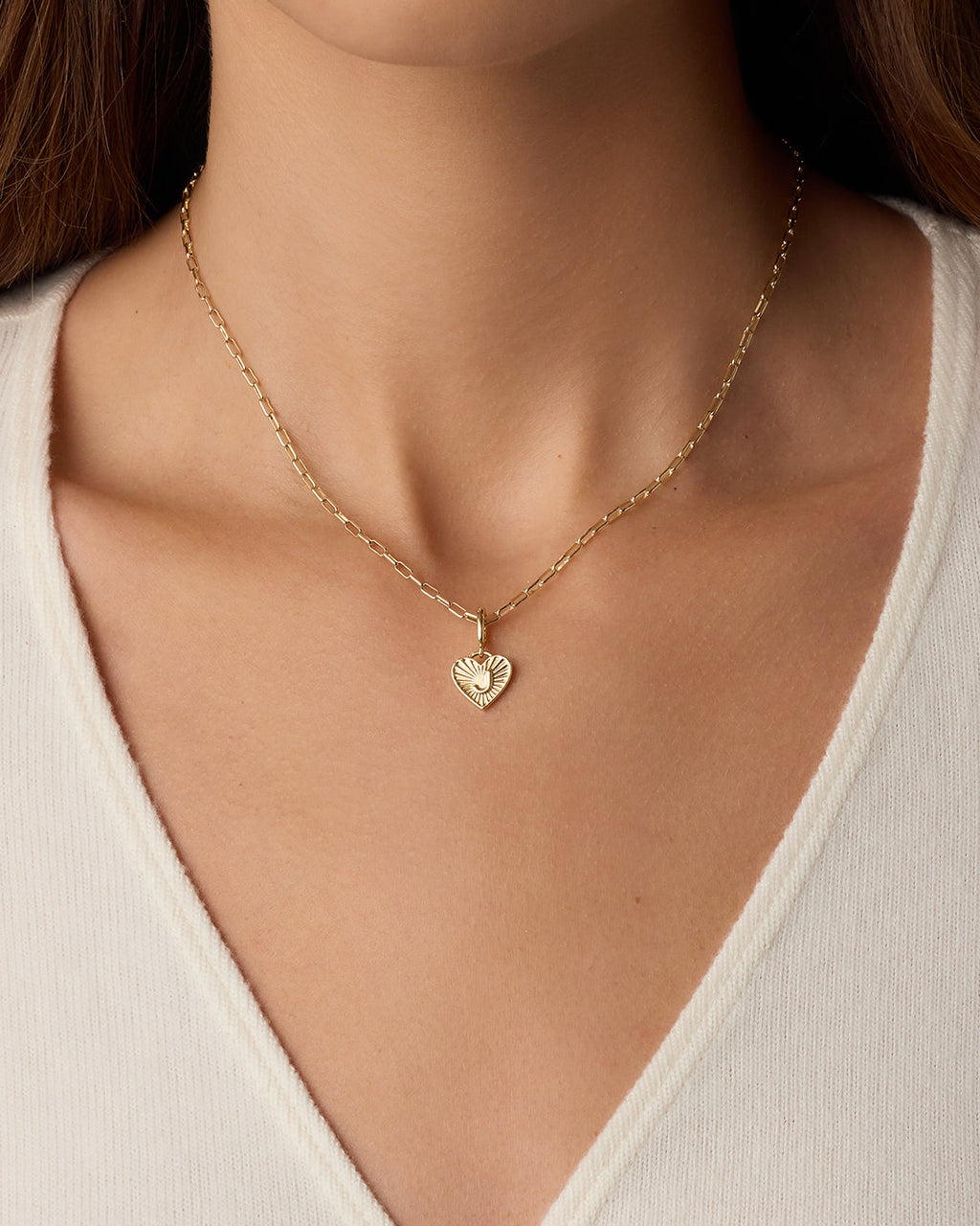 Vintage Heart Alphabet Parker Charm - J || option::18K Gold Plated, J
