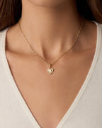 Vintage Heart Alphabet Parker Charm - J || option::18K Gold Plated, J