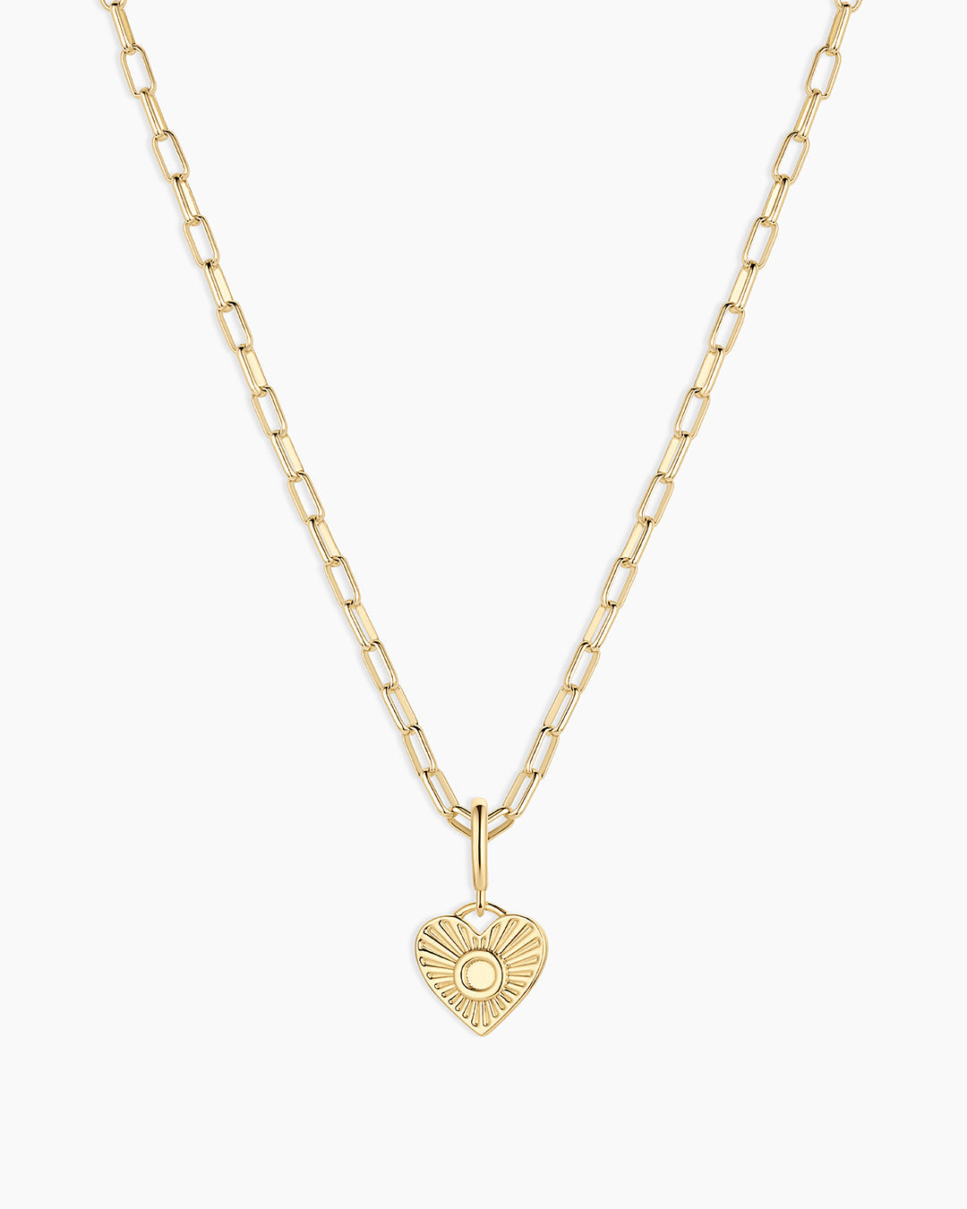 Vintage Heart Alphabet Charm Necklace -  O || option::18K Gold Plated, O